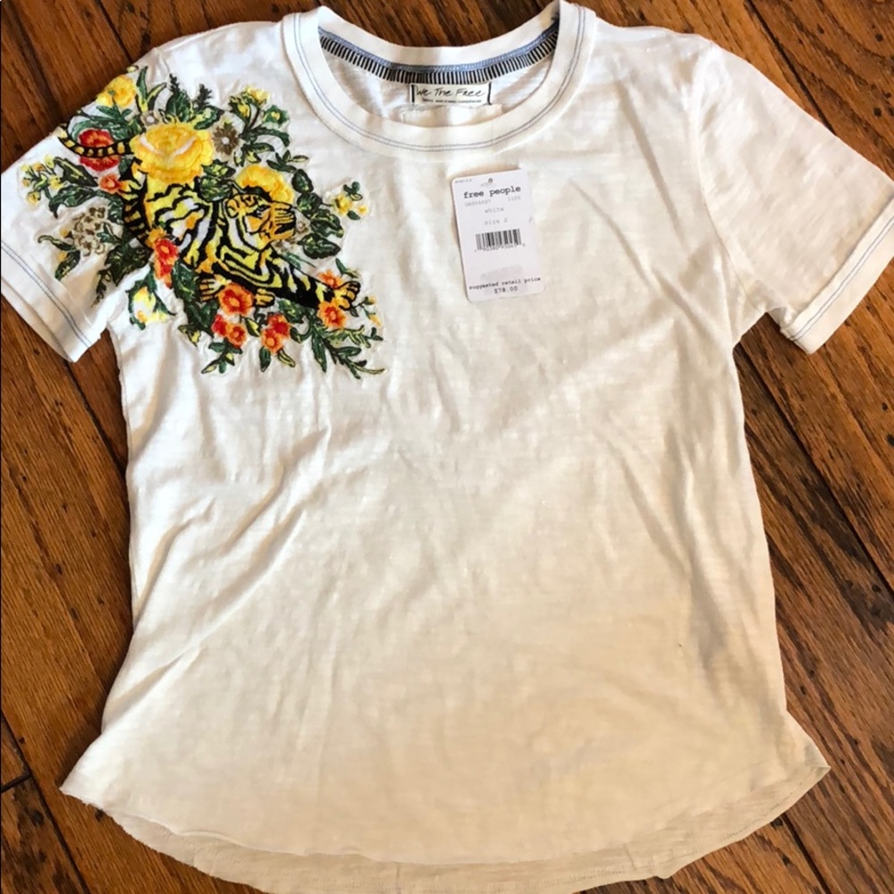 Free People Embroidered Shirt